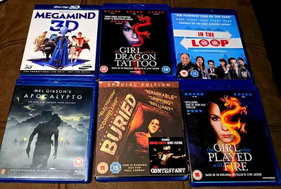 Blu-Ray movies - 6 for AED 100