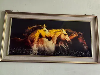 Framed Horse Print Painting - Large Wall Art
