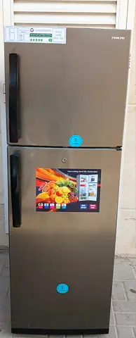 Double door NIKAI Refrigerator 246 liters net capacity, gray color, condition perfect working.
