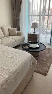 Furnished Studio | Binghatti Azure | Balcony & City View
