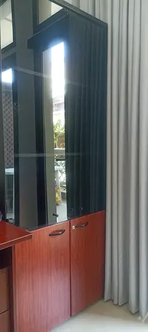 Office Chair, office cabinet, small desk