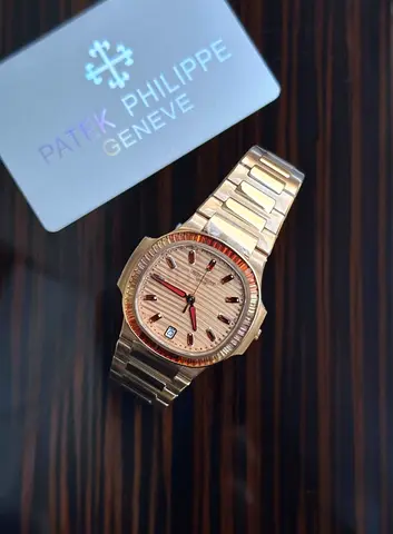 Patek Philippe Nautilus Joaillerie Ref. in Supermaster quality Swiss mission 18K rose gold featuring
