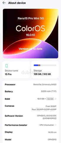 OPPO Reno15 Pro Mini 5G (15 Pro) — 128GB, 12GB RAM, Excellent Condition