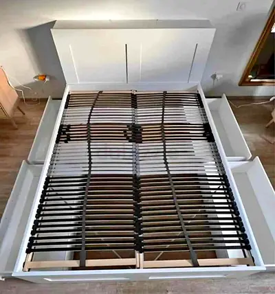 IKEA  brimnes bed with mattress King size bed
