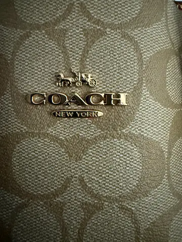 Coach signature monogram shoulder bag — beige/tan. Molly tote 25. Never used only removed the tags.