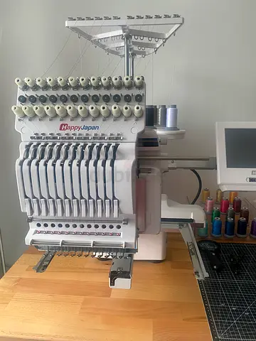 HappyJapan HCS3-1201 Professional 12-Needle Embroidery Machine