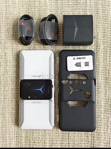 Lenovo Legion Phone Duel 2 accessories bundle — charger, cables, case, cooling fan