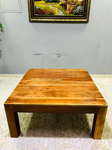 Solid Wooden Coffee Table - Natural Finish, Good Condition