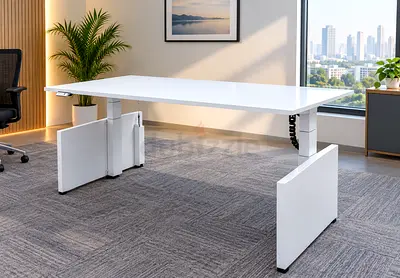 Herman miller electric height-adjustable standing desk
- modern rectangular tabletop for selling