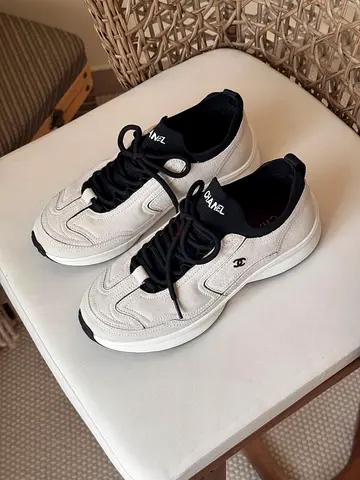 Chanel White Chunky Sneakers - Size Unknown, Good Condition