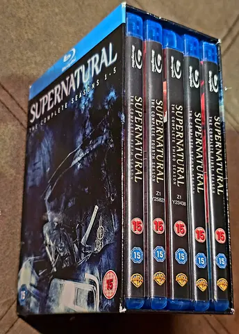 Supernatural series. Season 1-5 Blu-Ray discs