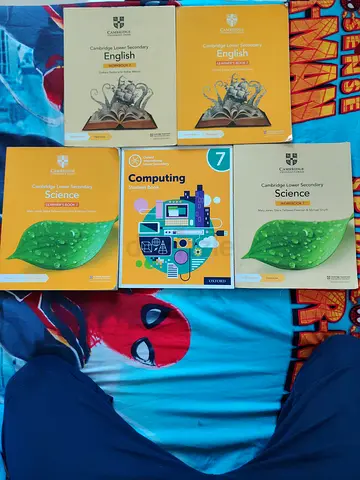 Set of Cambridge Lower Secondary & Oxford Computing Grade 7 Textbooks (English, Science, Computing)