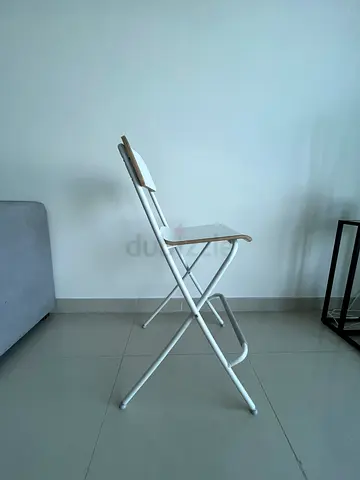 White Folding Counter Chair