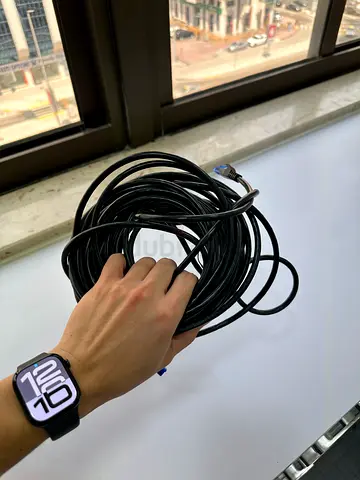 Long Black Ethernet Cable (RJ45 Network Cable)