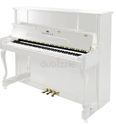 Steiner HU-121W Upright Piano – White