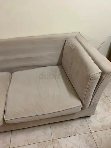 Used 3-Seater Fabric Sofa - Light Beige, Good Condition