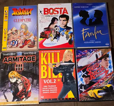 DVD's for sale. 6 movies for AED 50