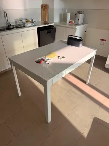 White IKEA Rectangular Dining/Table - 4 Seater, Good Condition