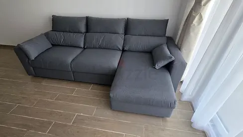 Dark L Shape sofa bed