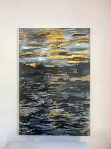 Soleyla painting - le naufrage - 8000 aed worth