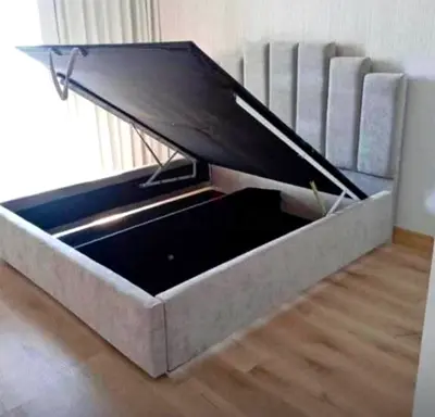 Upholstered Storage Ottoman Bed with Lift-Up Base - double 120*190 Size