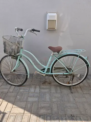 Light blue vintage-style city cruiser bike - single speed, good for city rides