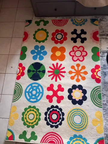 Colorful Floral Print Ikea Rug