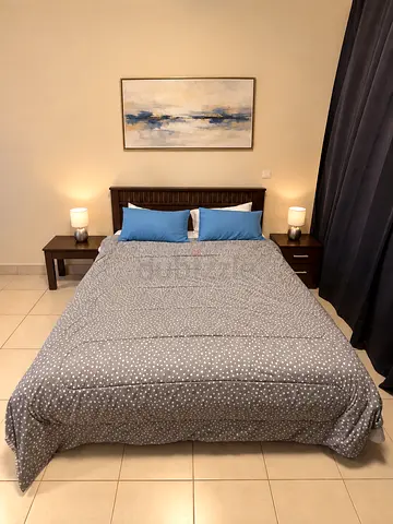 Bedroom set dimensions plan – bed frame, mattress, bedside table, dresser & mirror (schematic)