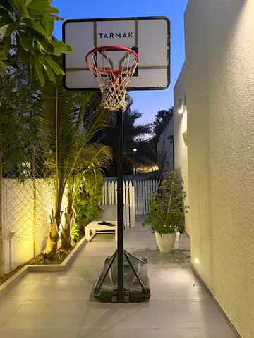 Portable Tarmak Basketball Hoop - Adjustable Height, Good Condition