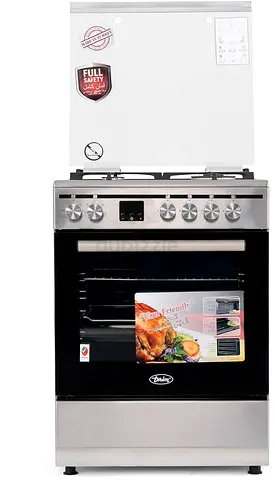 Terim Combination Cooker TERGE66ST Silver/Black - 4-Burner Gas Oven