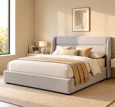 Premium Quality King Size Luxury Bed With Spring Mattress Delivery Available