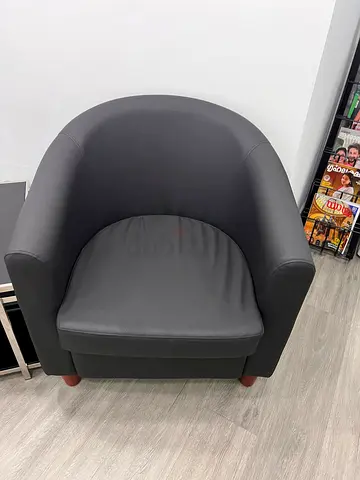 Single Grey Tub Chair - Good Condition