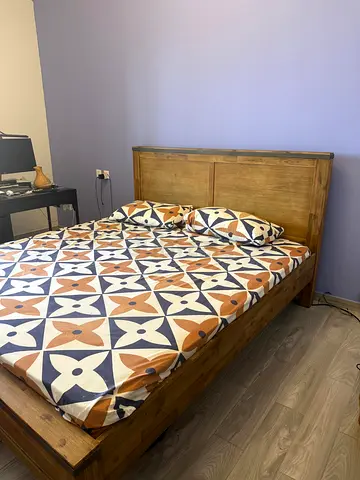 Solid Wood King Size Bed Frame – Excellent Condition