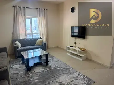 Room and living room for monthly rent in Sharjah, Al Taawun area.