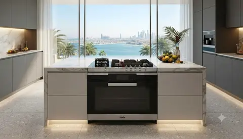 Miele Built-In Gas Hob with Electric Oven – Large Range Cooker, Latest Model