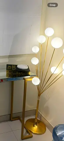 Gold floor lamp