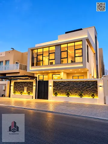 Latest from the first look! Villa for two floors and roofs finishing Super Lux and waterfall water