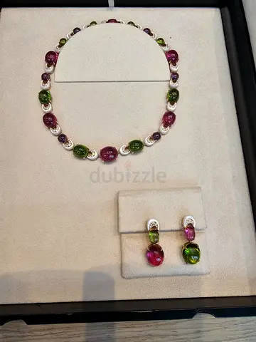 Bvlgari Multi-Gem Necklace & Earrings Set – Original Papers