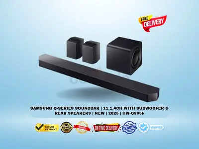 Samsung Soundbar | Q-Series | 11.1.4ch with Subwoofer & Rear Speakers | New | 2025 | HW-Q995F