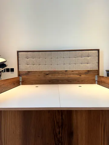 King Bed with Padded Headboard from
Homes R Us