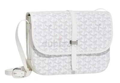 White Goyard Crossbody Shoulder Bag