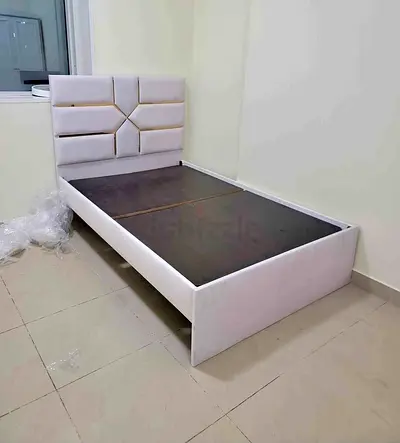 BRAND NEW DOUBLE SIZE FABRIC BED WITH MATTRESS AVAILABLE