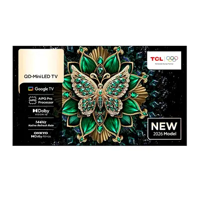 TCL 65inch TV Android Smart QLED Mini LED TV - 4K - 144Hz, 65C6K