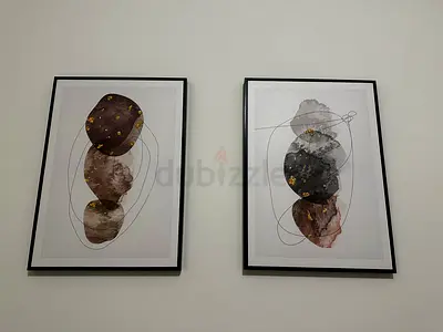 Set of 2 Home Centre Framed Abstract Wall Art – 50×70 cm