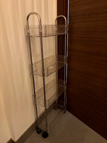 Slim 3-Tier Rolling Bathroom/Kitchen Storage Cart on Wheels