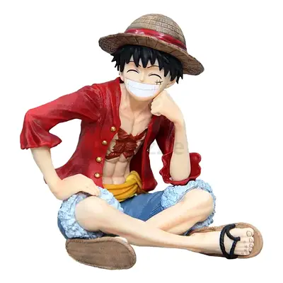 One Piece Monkey D. Luffy Sitting Figure – Straw Hat Pirate Anime Collectible