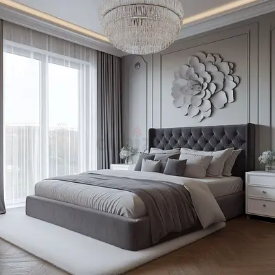 Dark gray colour 200*200 super king size Bed