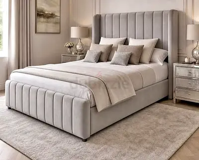 Light Gray colour 160*200 queen size bed
