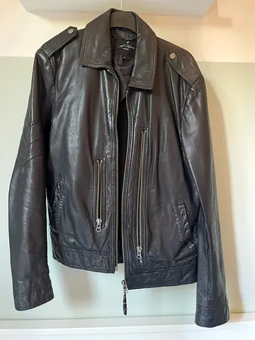 Allsaints - Black Leather Biker Jacket - Men’s Small