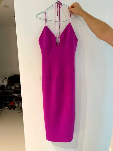 Misha Odele Pink Midi Dress, Size Unknown - Elegant Strappy Style Medium size